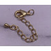 Карабин, замочек, латунь, под золото, 12 мм, с соединительным колечком, с удлинителем 50 мм, подвеска капля, цена за 1 шт арт. 17489