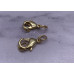 Карабин, замочек, латунь, под золото, 12 мм, с соединительным колечком, цена за 1 шт арт. 15888