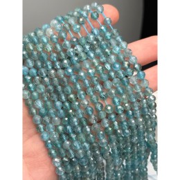 Каменные бусины, Апатит, люкс, шарик огранка, 5 мм, длина нити 38 см