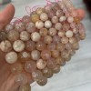 Каменные бусины, Агат Сакура, шарик гладкий, 16 мм, длина нити 19 см