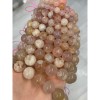 Каменные бусины, Агат Сакура, шарик гладкий, 16 мм, длина нити 19 см