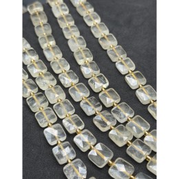 Каменные бусины, Цитрин, люкс, квадрат, огранка, 10х10х4,5 мм, длина нити 37 см