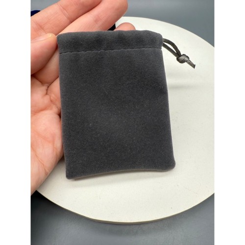 Мешочек, люкс, бархат, размер 9 х 7 см, темно-серый