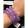 Каменные бусы, Аметист лавандовый, люкс, бочонок, размер 12х10 мм. длина нити 19 см