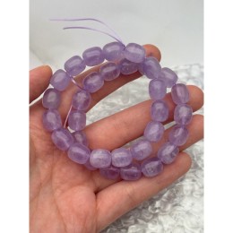 Каменные бусы, Аметист лавандовый, люкс, бочонок, размер 12х10 мм. длина нити 19 см