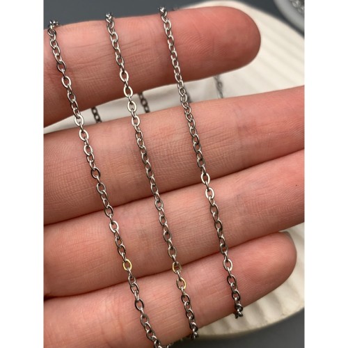 Цепь № 6, нержавеющая сталь, размер звена 2х1,5 мм, цена за 1 метр