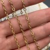 Цепь № 1, цвет золото, размер звена 3х3,5 мм, цена за 1 метр