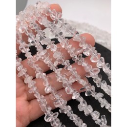 Каменные бусины, Горный хрусталь, фриформы, 9х5 мм, длина нити 78 см