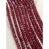 Каменные бусины, Гранат, рондель, огранка, 3,5x2,5 мм, длина нити 38 см