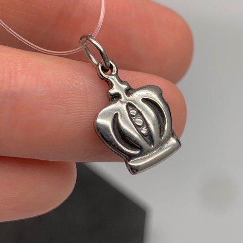 Подвеска, "Корона", нержавеющая сталь, размер 16х11 мм