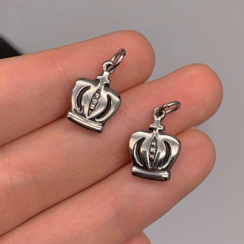 Подвеска, "Корона", нержавеющая сталь, размер 16х11 мм