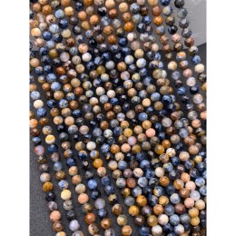 Каменные бусины, Петерсит, люкс, шарик огранка 3 мм, длина нити 38 см