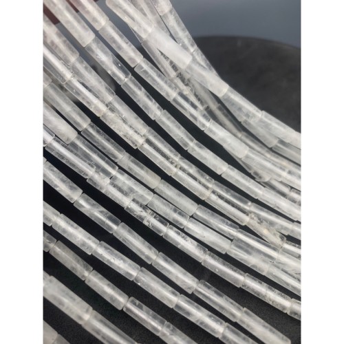 Каменные бусины, Горный хрусталь, трубочки, 13х4 мм, длина нити 38 см