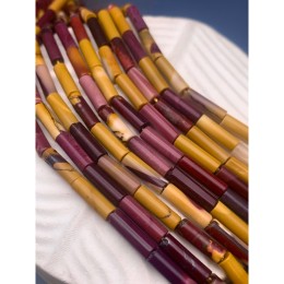 Каменные бусины, Мукаит, трубочки, 13х4 мм, длина нити 38 см