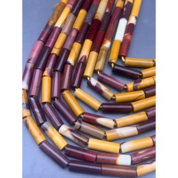 Каменные бусины, Мукаит, трубочки, 13х4 мм, длина нити 38 см