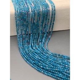 Каменные бусины, Апатит, люкс, шарик огранка, 1,9 мм, длина нити 38 см