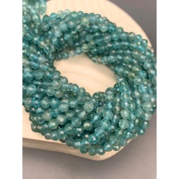 Каменные бусины, Апатит, микс цветов, люкс, шарик огранка, 3 мм, длина нити 38 см