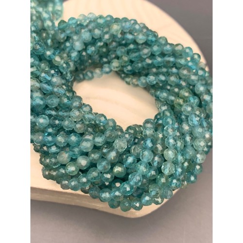 Каменные бусины, Апатит, микс цветов, люкс, шарик огранка, 3 мм, длина нити 38 см