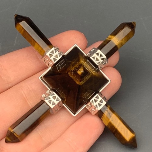 Сувенир, генератор энергии, Тигровый глаз, 90х30 мм