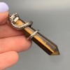 Подвеска, Тигровый глаз, маятник, кристалл, змея, размер 43х8 мм