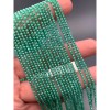 Каменные бусины, Цирконий кубический, (т.н. Циркон), зеленый мятный кристалл, шарик огранка, 2 мм, длина нити 38 см