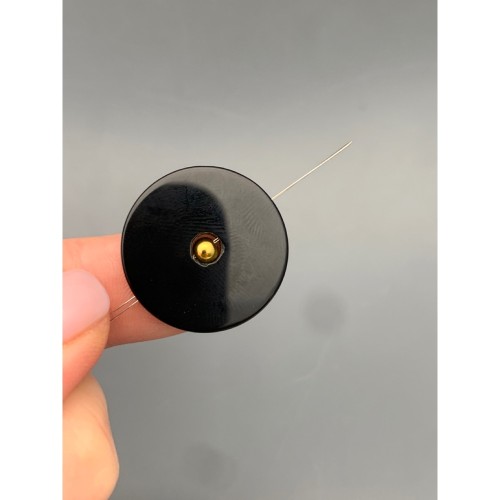 Каменные бусины, Агат черный, т.н. "Оникс", люкс, круглые, плоские, 25x3 мм, цена за 1 шт.