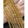 Каменные бусины, Цитрин, качество А, шарик гладкий, 10 мм, длина нити 19 см