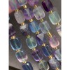Каменные бусины, Флюорит полихромный, прямоугольник, огранка, 10х8х4,5 мм, длина нити 38 см