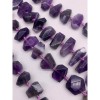 Каменные бусины, Аметист, огранка, фриформы, размер 15-18 мм, длина нити 38 см