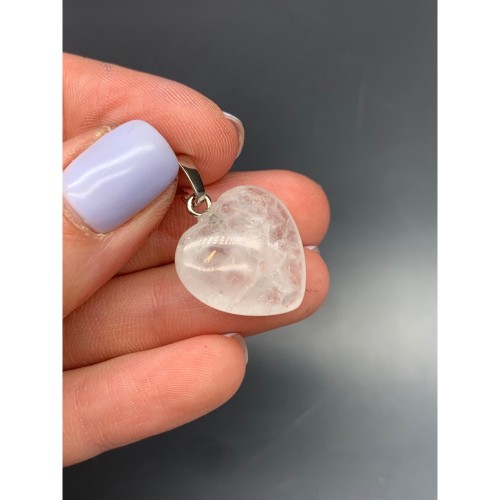 Подвеска, Горный хрусталь, сердце, размер 20х8 мм, цена за 1 шт.