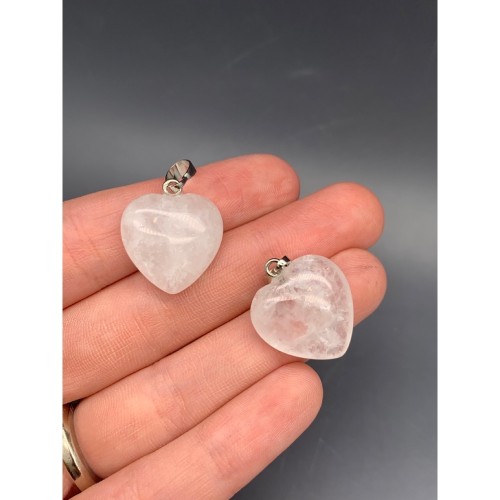 Подвеска, Горный хрусталь, сердце, размер 20х8 мм, цена за 1 шт.