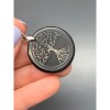 Подвеска, Агат черный, оникс, с гравировкой, "Дерево жизни", размер 30х4,5 мм, цена за 1 шт.