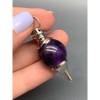 Подвеска, маятник биолокации, Аметист, шар гладкий 18 мм,  общий размер 40 мм, цена за 1 шт.