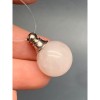 Подвеска, Розовый кварц, кулон-флакон для духов и масел, шар гладкий 16 мм, крепление - цвет серебро, цена за 1 шт.