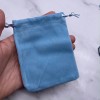 Мешочек, велюр, размер 11 х 8,5 см, голубой