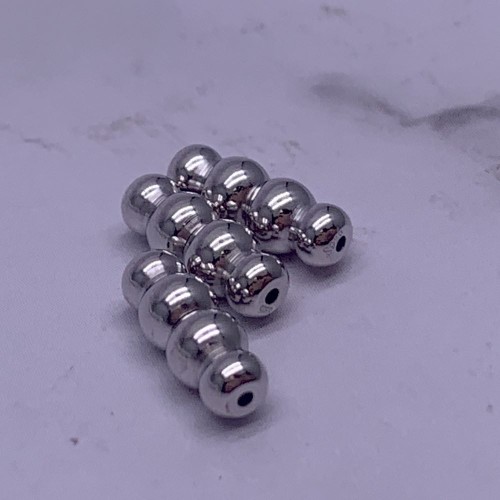 Замок закручивающийся, модель SS 925, покрытие родий, 11х5 мм, цена за шт