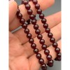 Каменные бусины, Гранат, Альмандин, люкс, шарик гладкий, 6 мм, браслет, 30 бусин, длина нити 19 см
