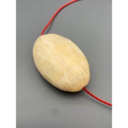 Каменные бусины, Кальцит, бусина плоская, размер 45х30 мм, цена за 1 шт.