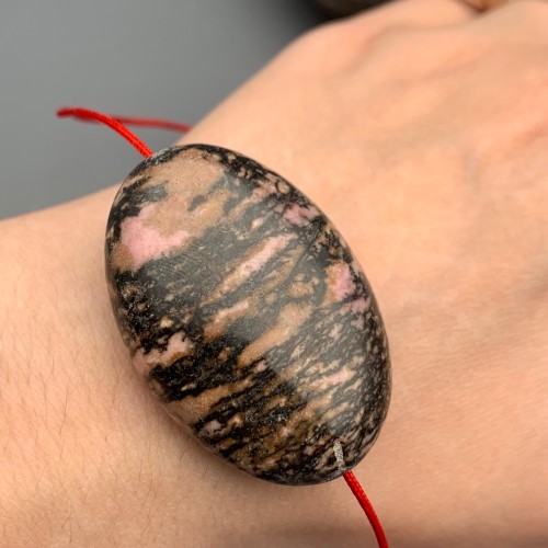 Каменные бусины, Кальцит, бусина плоская, размер 45х30 мм, цена за 1 шт.