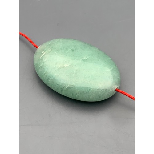 Каменные бусины, Авантюрин зеленый, бусина плоская, размер 45х30 мм, цена за 1 шт.