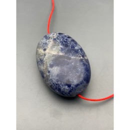 Каменные бусины, Содалит, бусина плоская, размер 45х30 мм, цена за 1 шт.