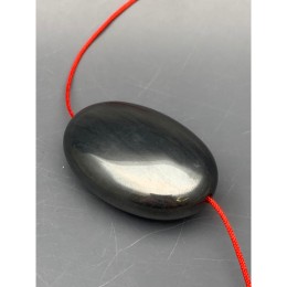 Каменные бусины, Гематит природный, бусина плоская, размер 45х30 мм, цена за 1 шт.