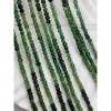 Каменные бусины, Турмалин, зеленый, люкс, кубик, зеркальная огранка, 2х2 мм, длина нити 32 см