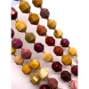 Каменные бусины, Яшма мукаит, ювелирная огранка, 10х9 мм, длина нити 37 см