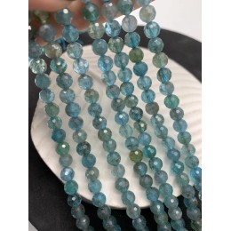 Каменные бусины, Апатит, люкс, шарик огранка, 6 мм, длина нити 38 см