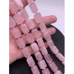 Каменные бусины, Розовый Кварц, фриформы, прямоугольный брусок , размер 15х10 мм, длина нити 38 см
