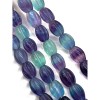 Каменные бусины, Флюорит полихромный, люкс, граненые бусины, 10х7,5 мм, длина нити 38 см