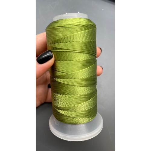 Нить плетеная, "Morandi", полиэстер, цвет зеленый, размер 1,2 мм, цена за 1 катушку