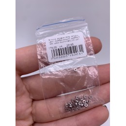 Бусина, разделитель, латунь, цвет серебро/родий, шайба 3 мм, цена за упаковку (20 шт)