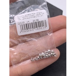 Бусина, разделитель, латунь, цвет серебро/родий, шайба 3,5 мм, цена за упаковку (20 шт)